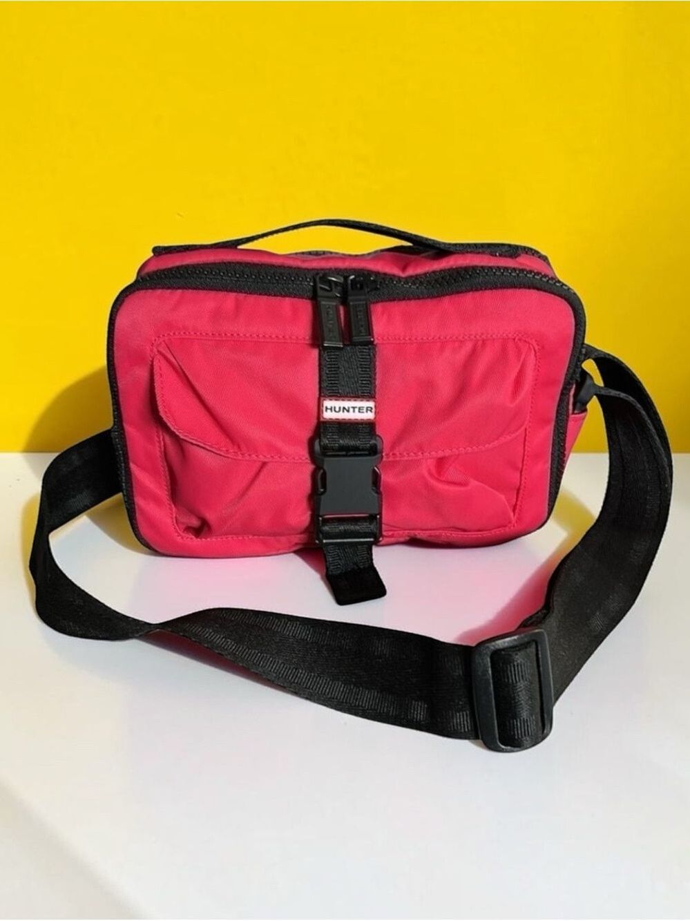 Hunter Red Nylon Convertible Crossbody Waist Pack Sling or Belt Bag